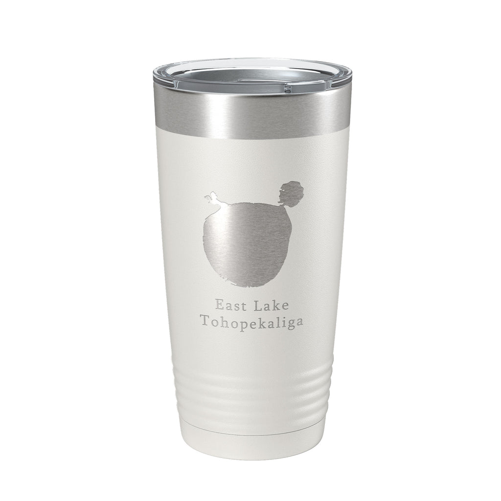 East Lake Tohopekaliga Map Tumbler Travel Mug Insulated Laser Engraved Coffee Cup Florida 20 oz