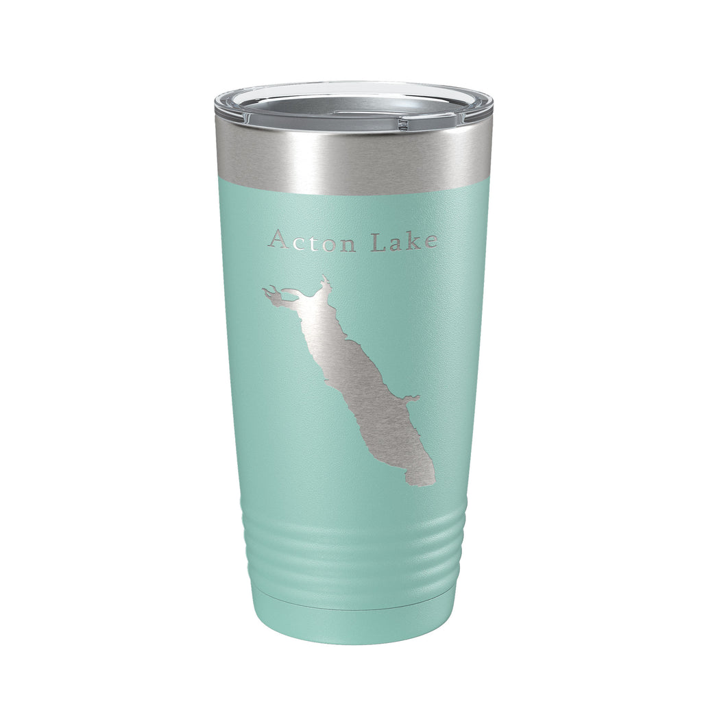 Acton Lake Hueston Woods Map Tumbler Travel Mug Insulated Laser Engraved Coffee Cup Ohio 20 oz