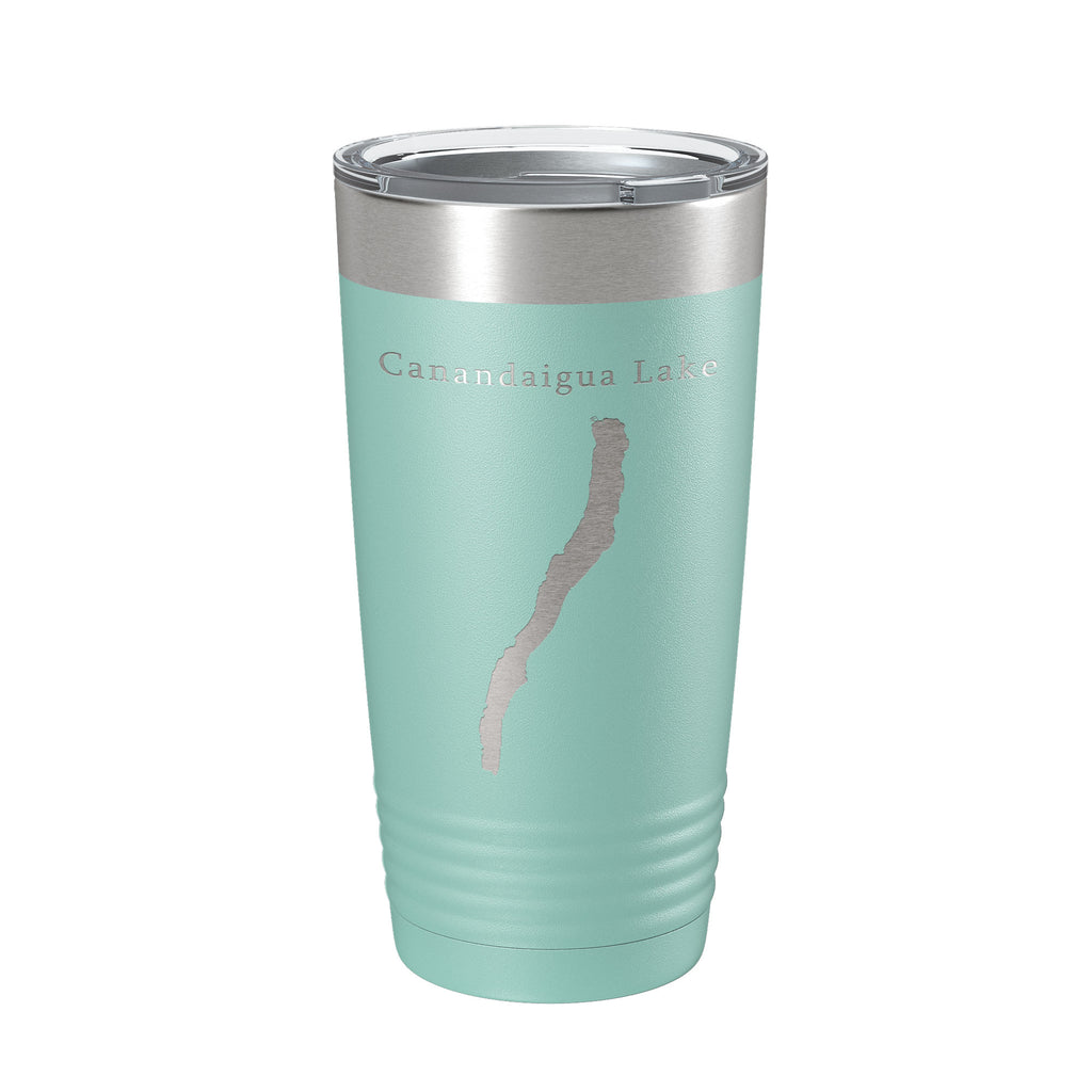 Canandaigua Lake Map Tumbler Travel Mug Insulated Laser Engraved Coffee Cup New York 20 oz