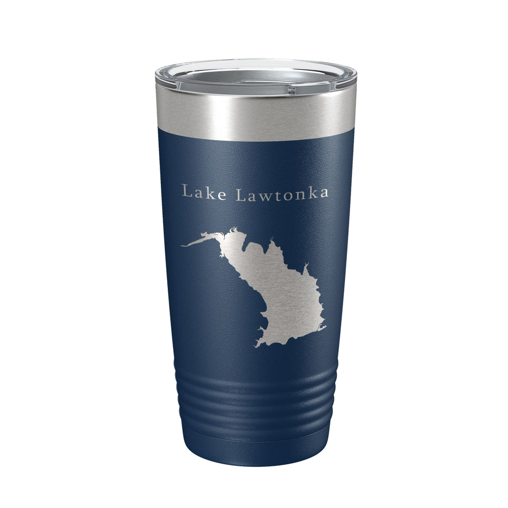 Lake Lawtonka Map Tumbler Travel Mug Insulated Laser Engraved Coffee Cup Oklahoma 20 oz