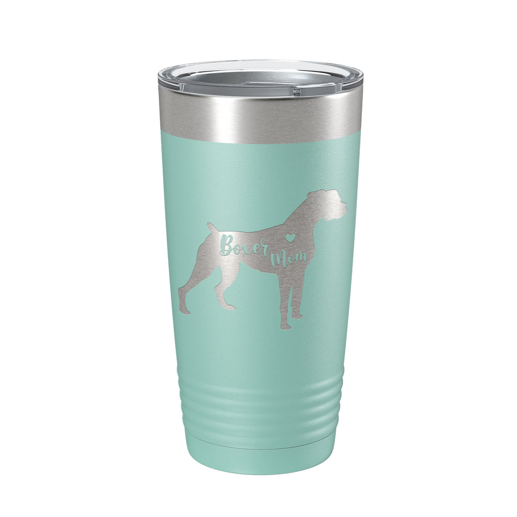 Boxer Mom Tumbler Dog Travel Mug Gift Insulated Laser Engraved Coffee Cup 20 oz