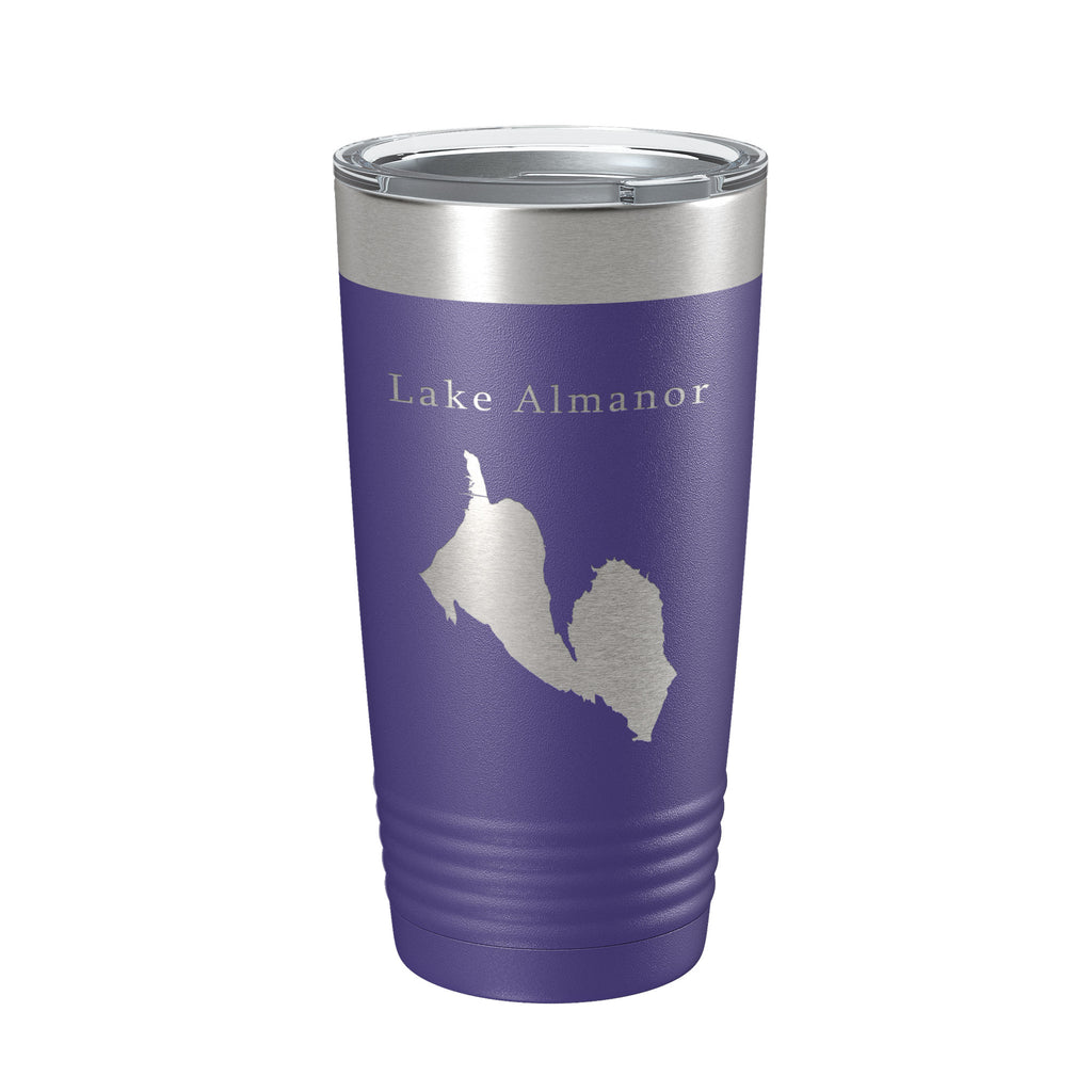 Lake Almanor Map Tumbler Travel Mug Insulated Laser Engraved Coffee Cup California 20 oz