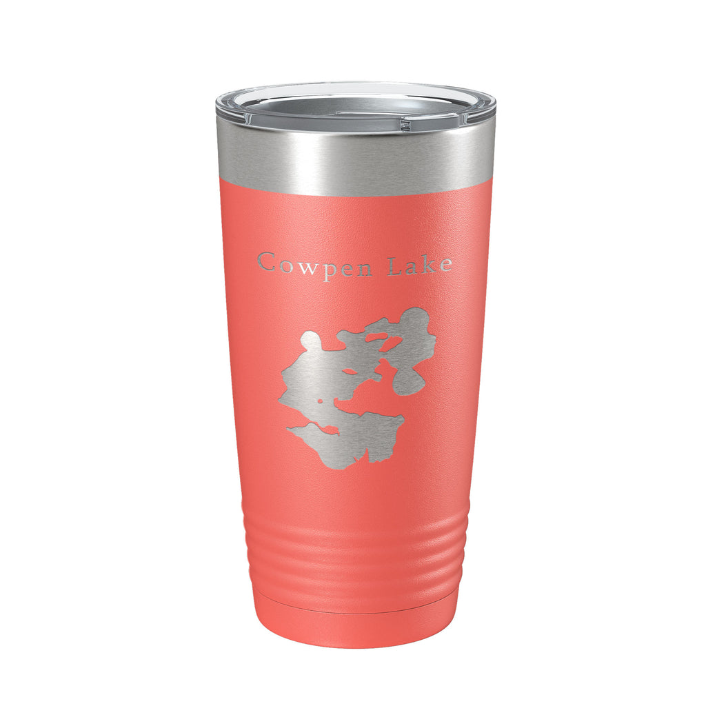 Cowpen Lake Map Tumbler Travel Mug Insulated Laser Engraved Coffee Cup Florida 20 oz