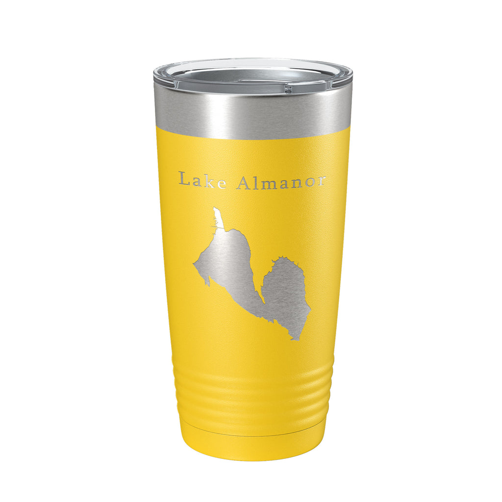 Lake Almanor Map Tumbler Travel Mug Insulated Laser Engraved Coffee Cup California 20 oz