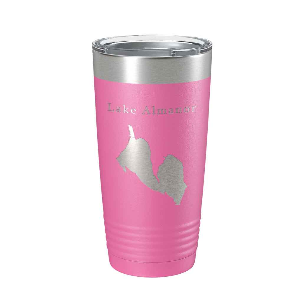 Lake Almanor Map Tumbler Travel Mug Insulated Laser Engraved Coffee Cup California 20 oz