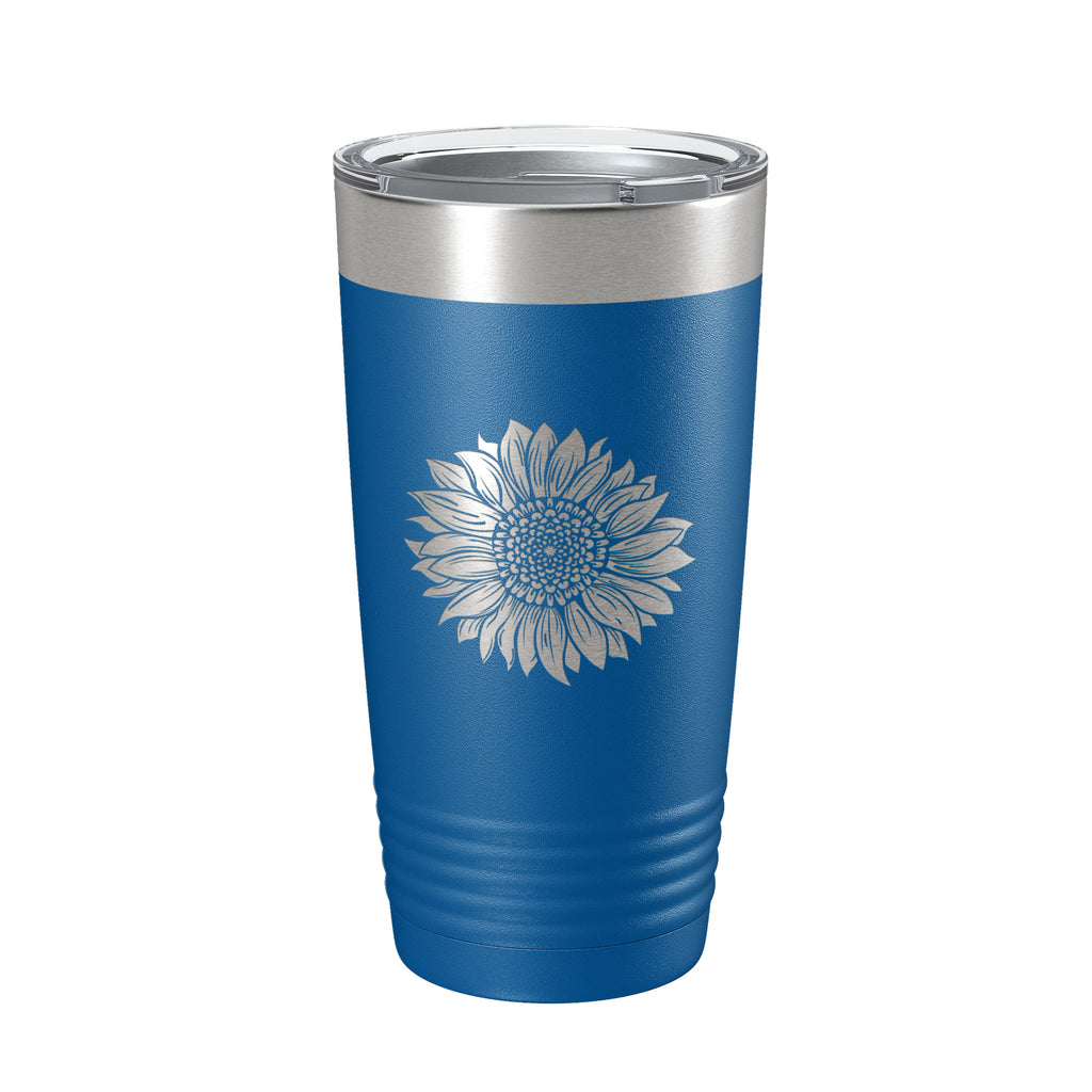 Sunflower Tumbler Sun Flower Travel Mug Gift For Women Insulated Laser Engraved Coffee Cup Birthday Mother's Day 20 oz