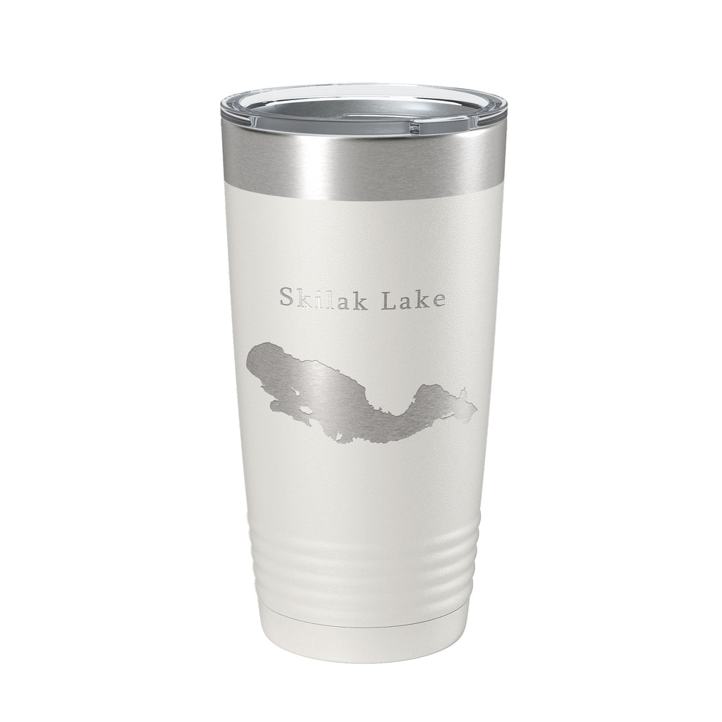 Skilak Lake Map Tumbler Travel Mug Insulated Laser Engraved Coffee Cup Alaska 20 oz