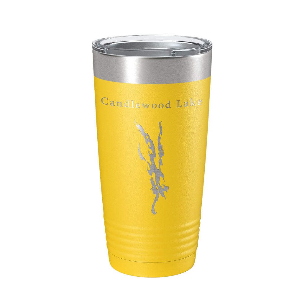 Candlewood Lake Map Tumbler Travel Mug Insulated Laser Engraved Coffee Cup Connecticut 20 oz