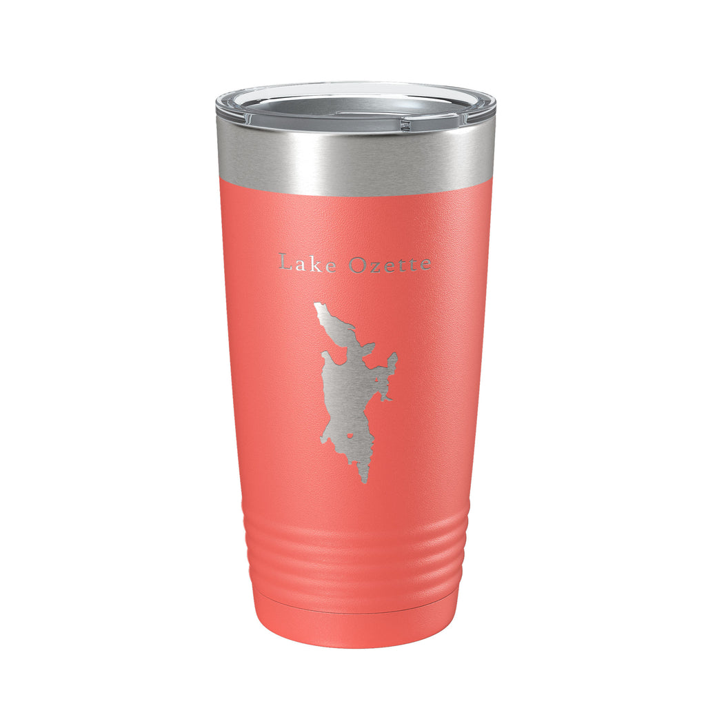 Lake Ozette Map Tumbler Travel Mug Insulated Laser Engraved Coffee Cup Washington 20 oz