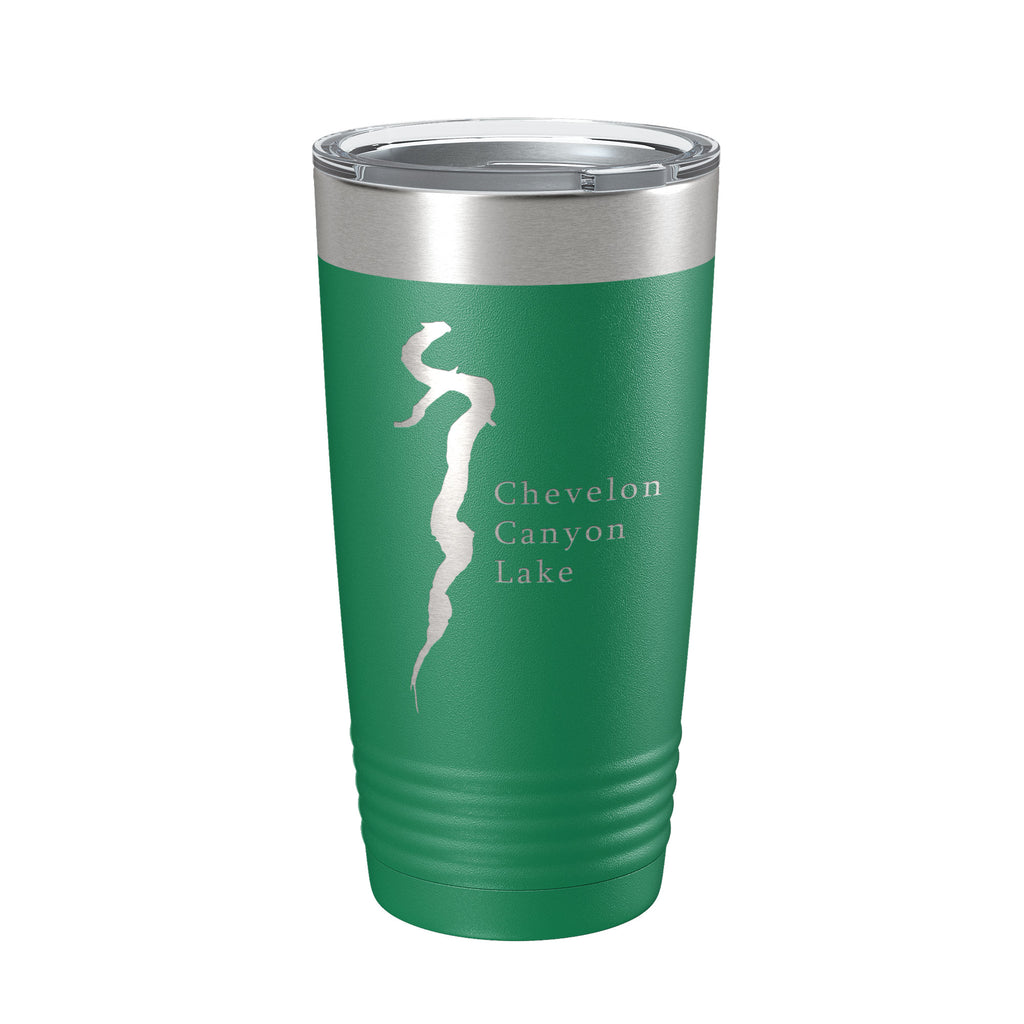 Chevelon Canyon Lake Map Tumbler Travel Mug Insulated Laser Engraved Coffee Cup Arizona 20 oz