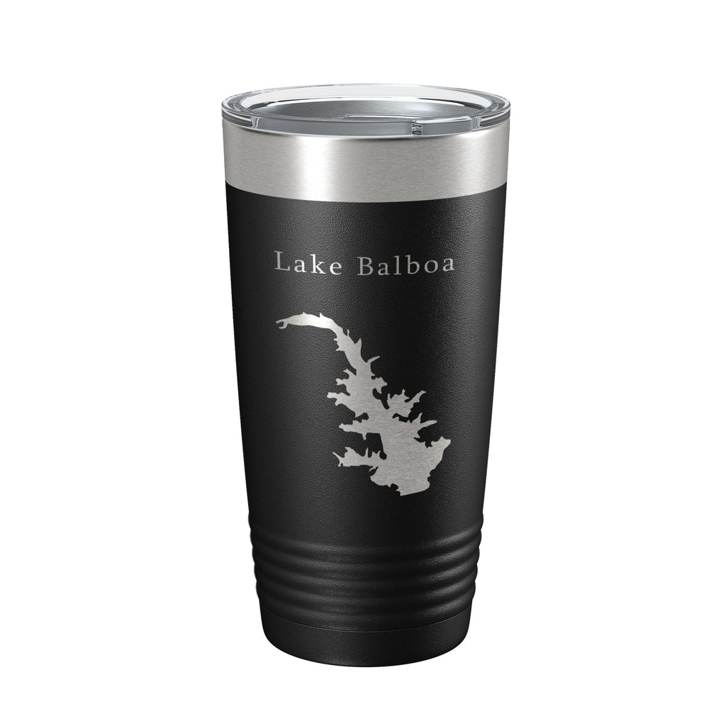 Lake Balboa Map Tumbler Travel Mug Insulated Laser Engraved Coffee Cup Hot Springs Village Arkansas 20 oz