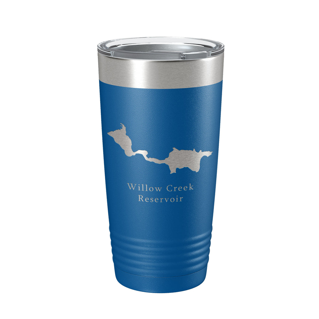 Willow Creek Reservoir Arapaho Tumbler Lake Map Travel Mug Insulated Laser Engraved Coffee Cup Colorado 20 oz