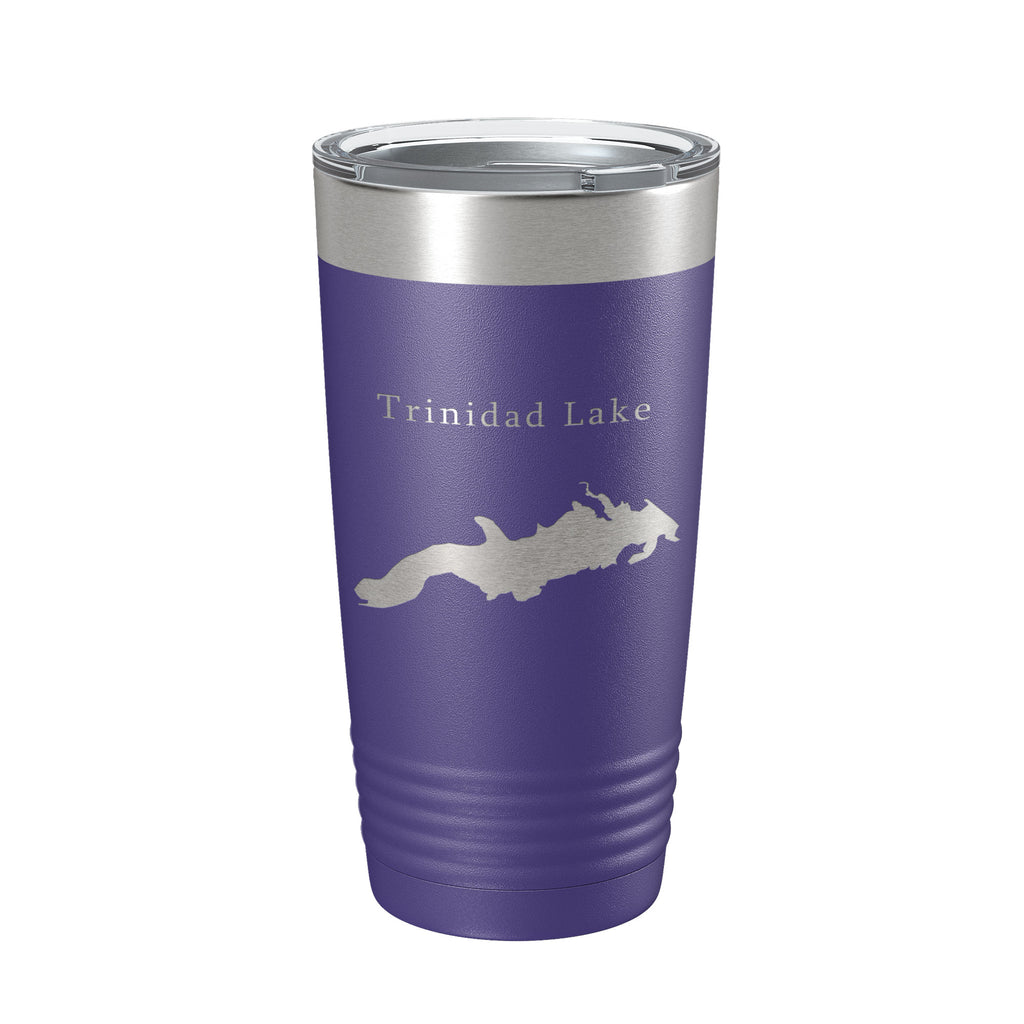 Trinidad Lake Map Tumbler Travel Mug Insulated Laser Engraved Coffee Cup Colorado 20 oz