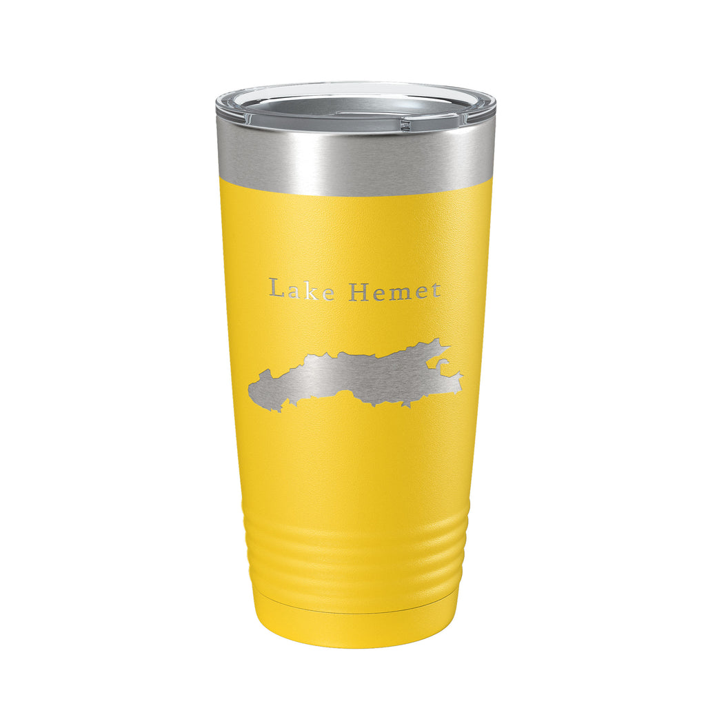 Lake Hemet Map Tumbler Travel Mug Insulated Laser Engraved Coffee Cup California 20 oz