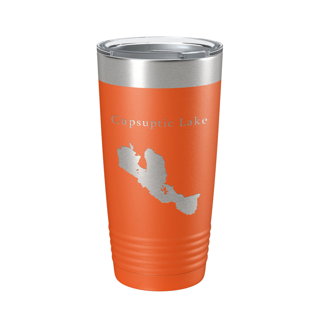 Cupsuptic Lake Map Tumbler Travel Mug Insulated Laser Engraved Coffee Cup Maine 20 oz