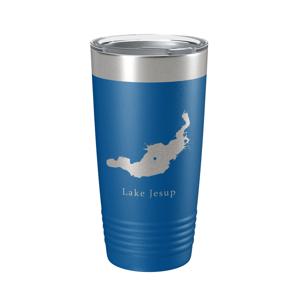 Lake Jesup Map Tumbler Travel Mug Insulated Laser Engraved Coffee Cup Florida 20 oz