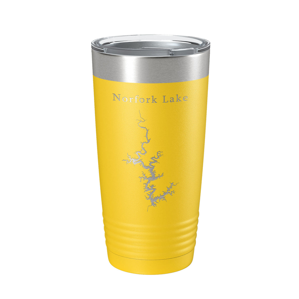 Norfork Lake Map Tumbler Travel Mug Insulated Laser Engraved Coffee Cup Arkansas Missouri 20 oz