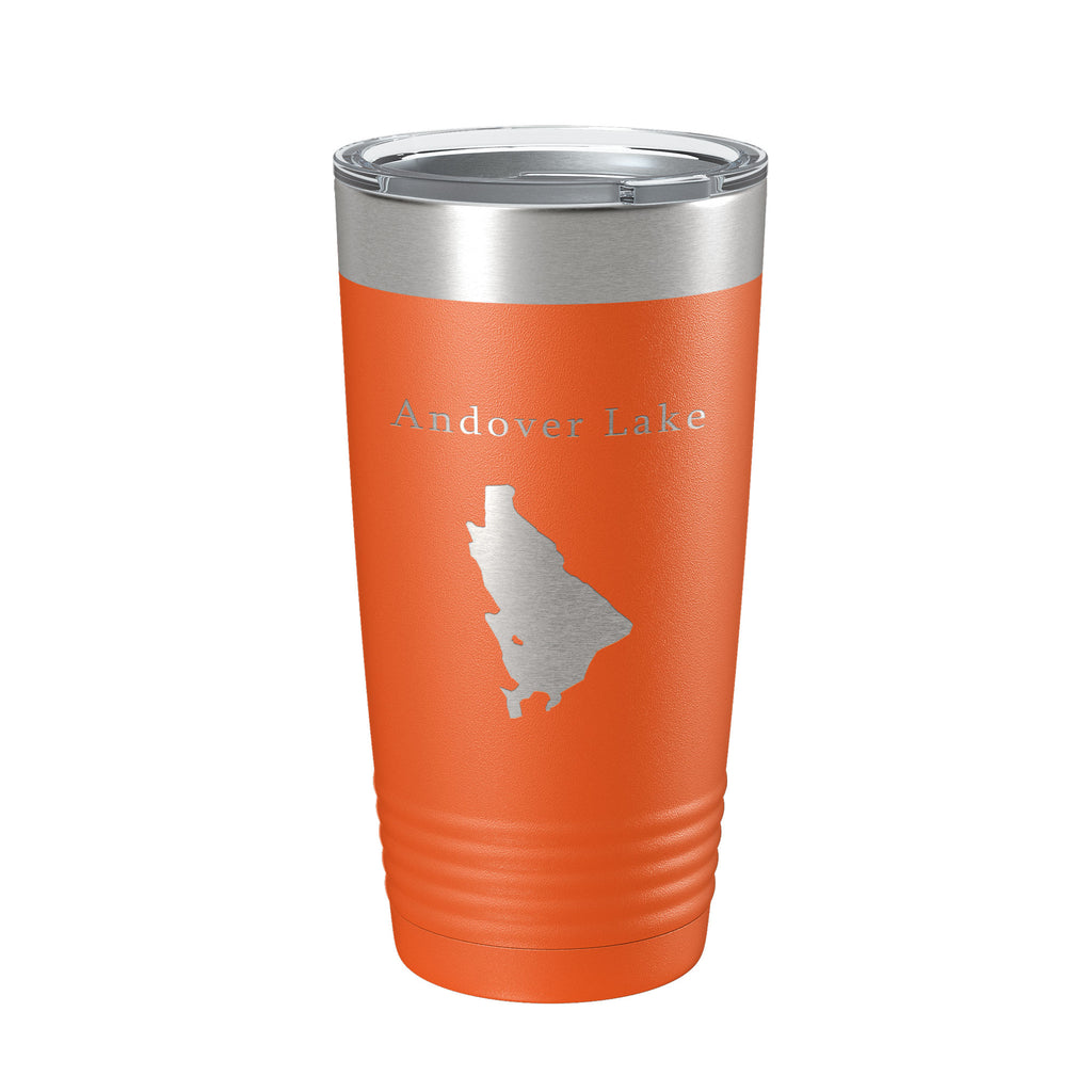 Andover Lake Map Tumbler Travel Mug Insulated Laser Engraved Coffee Cup Connecticut 20 oz