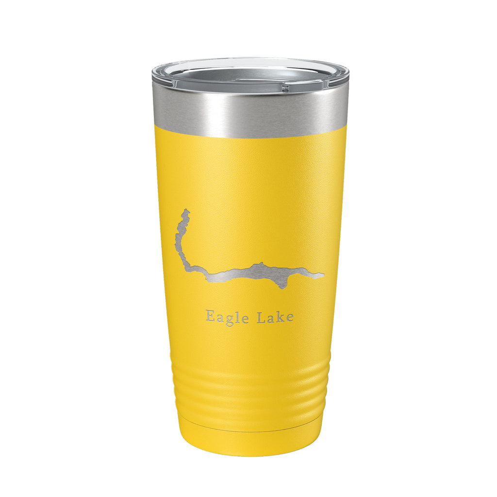 Eagle Lake Map Tumbler Travel Mug Insulated Laser Engraved Coffee Cup Maine 20 oz