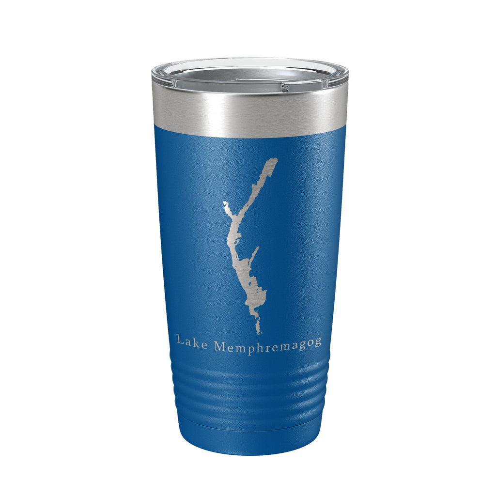 Lake Memphremagog Map Tumbler Travel Mug Insulated Laser Engraved Coffee Cup Vermont Quebec 20 oz