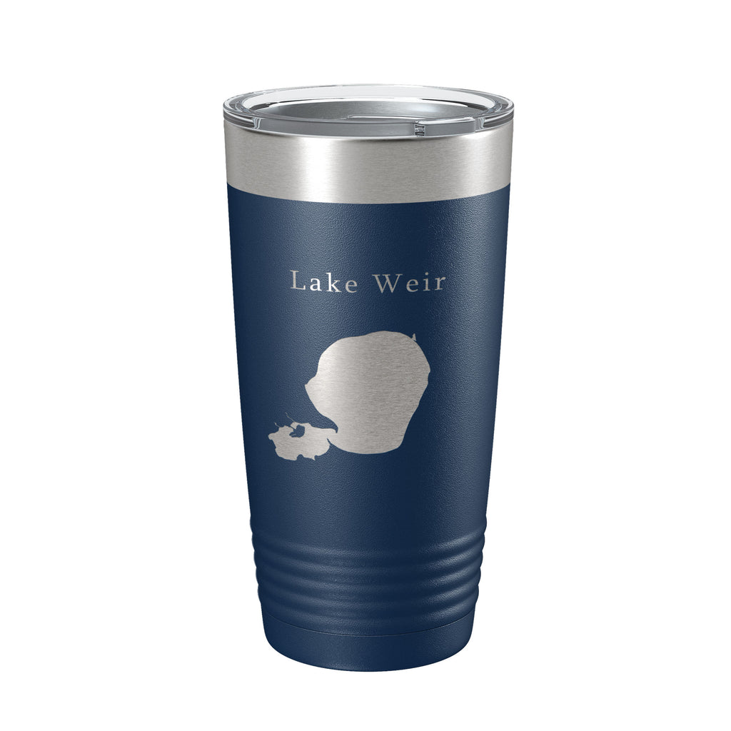 Lake Weir Map Tumbler Travel Mug Insulated Laser Engraved Coffee Cup Florida 20 oz