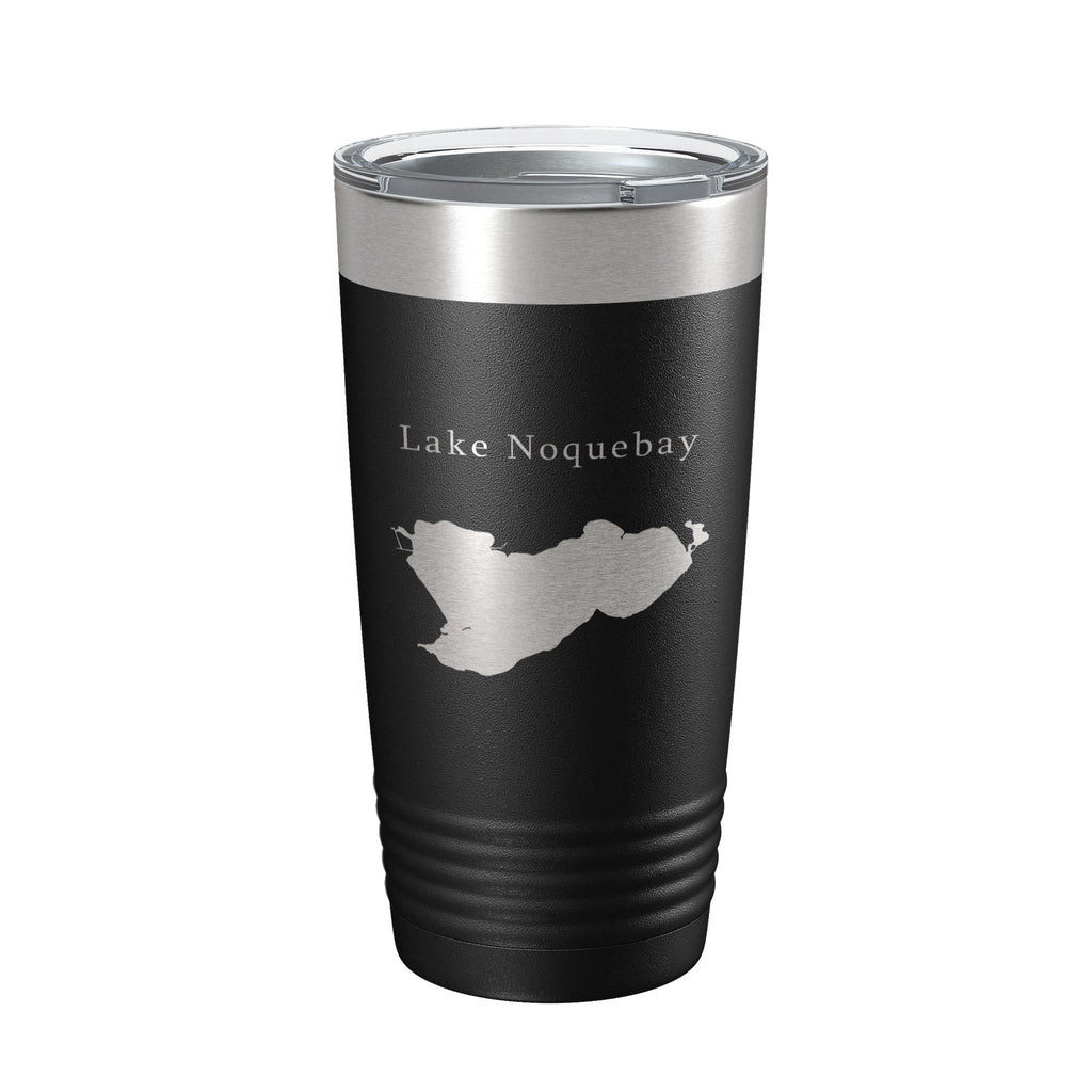 Lake Noquebay Map Tumbler Travel Mug Insulated Laser Engraved Coffee Cup Wisconsin 20 oz