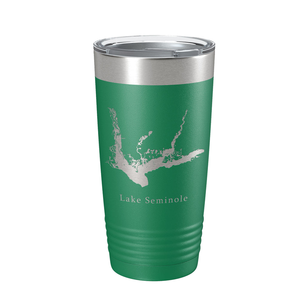 Lake Seminole Map Tumbler Travel Mug Insulated Laser Engraved Coffee Cup Georgia Florida 20 oz