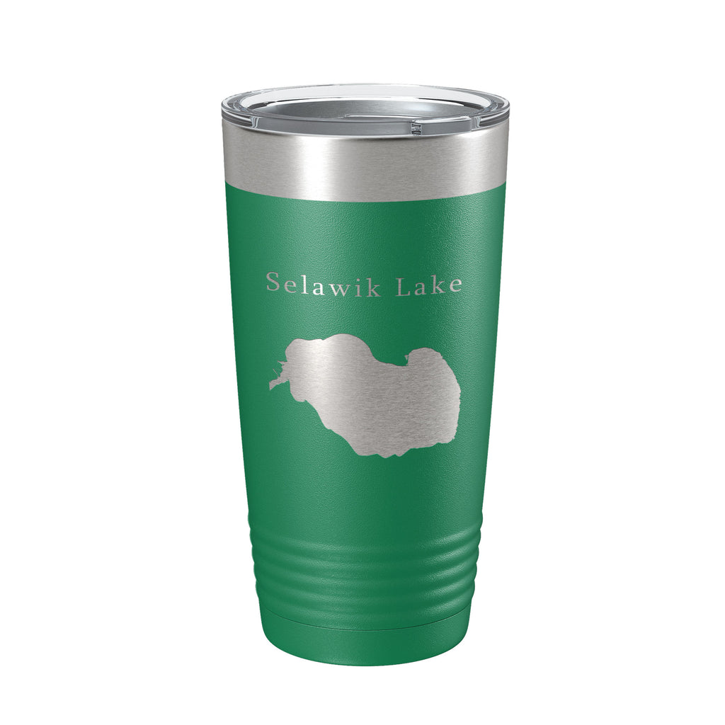 Selawik Lake Map Tumbler Travel Mug Insulated Laser Engraved Coffee Cup Alaska 20 oz