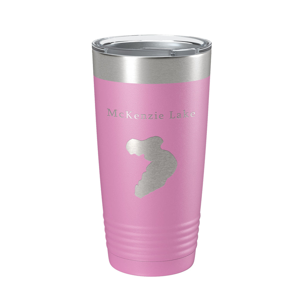 McKenzie Lake Map Tumbler Travel Mug Insulated Laser Engraved Coffee Cup Wisconsin 20 oz