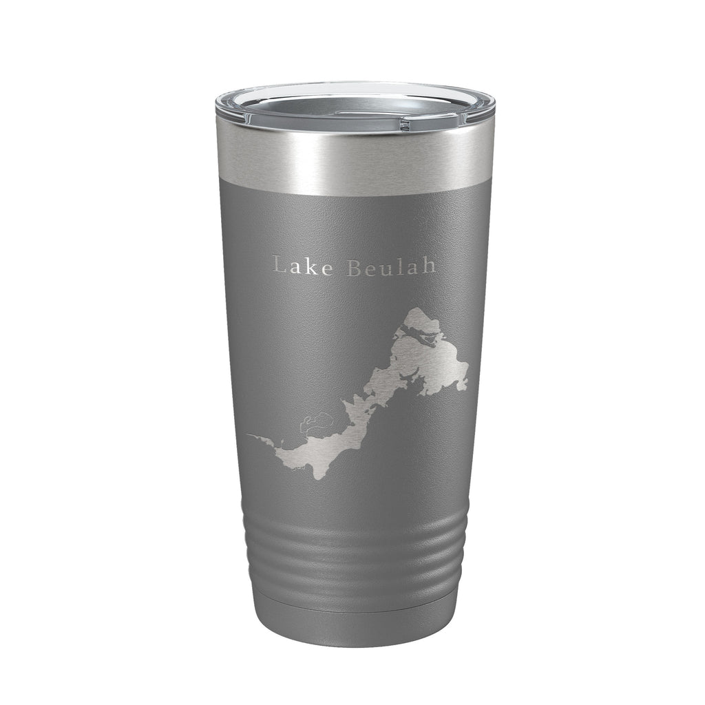 Lake Beulah Map Tumbler Travel Mug Insulated Laser Engraved Coffee Cup Wisconsin 20 oz