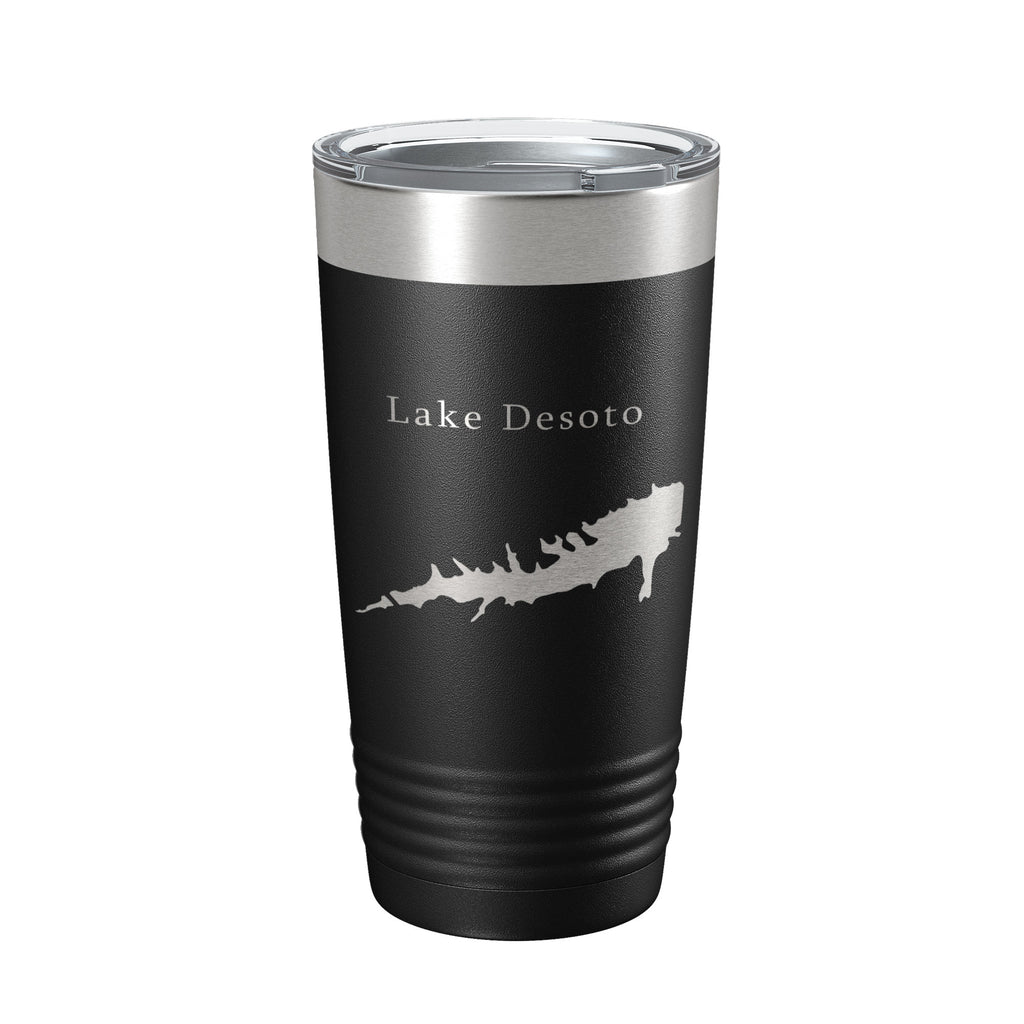 Lake Desoto Map Tumbler Travel Mug Insulated Laser Engraved Coffee Cup Hot Springs Village Arkansas 20 oz