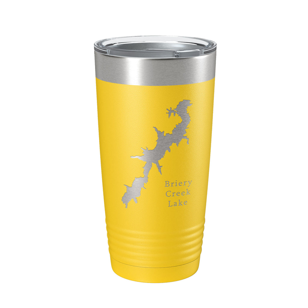 Briery Creek Lake Map Tumbler Travel Mug Insulated Laser Engraved Coffee Cup Virginia 20 oz