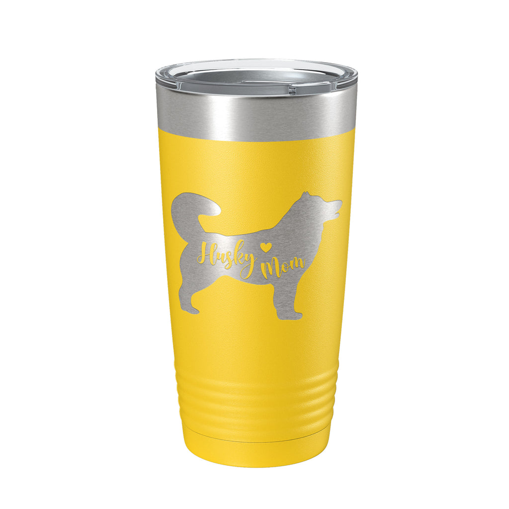 Husky Mom Tumbler Dog Travel Mug Gift Insulated Laser Engraved Coffee Cup 20 oz