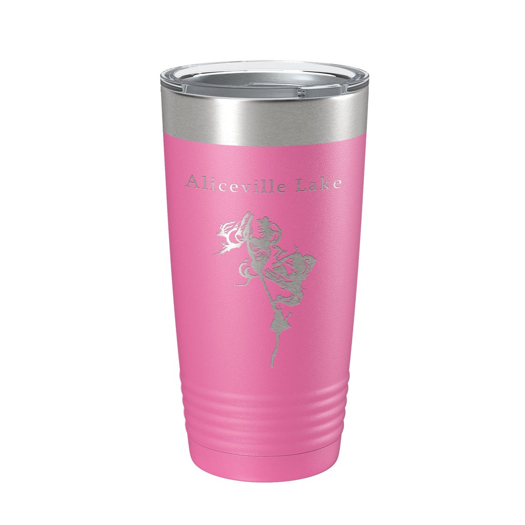 Aliceville Lake Map Tumbler Travel Mug Insulated Laser Engraved Coffee Cup Alabama Mississippi 20 oz