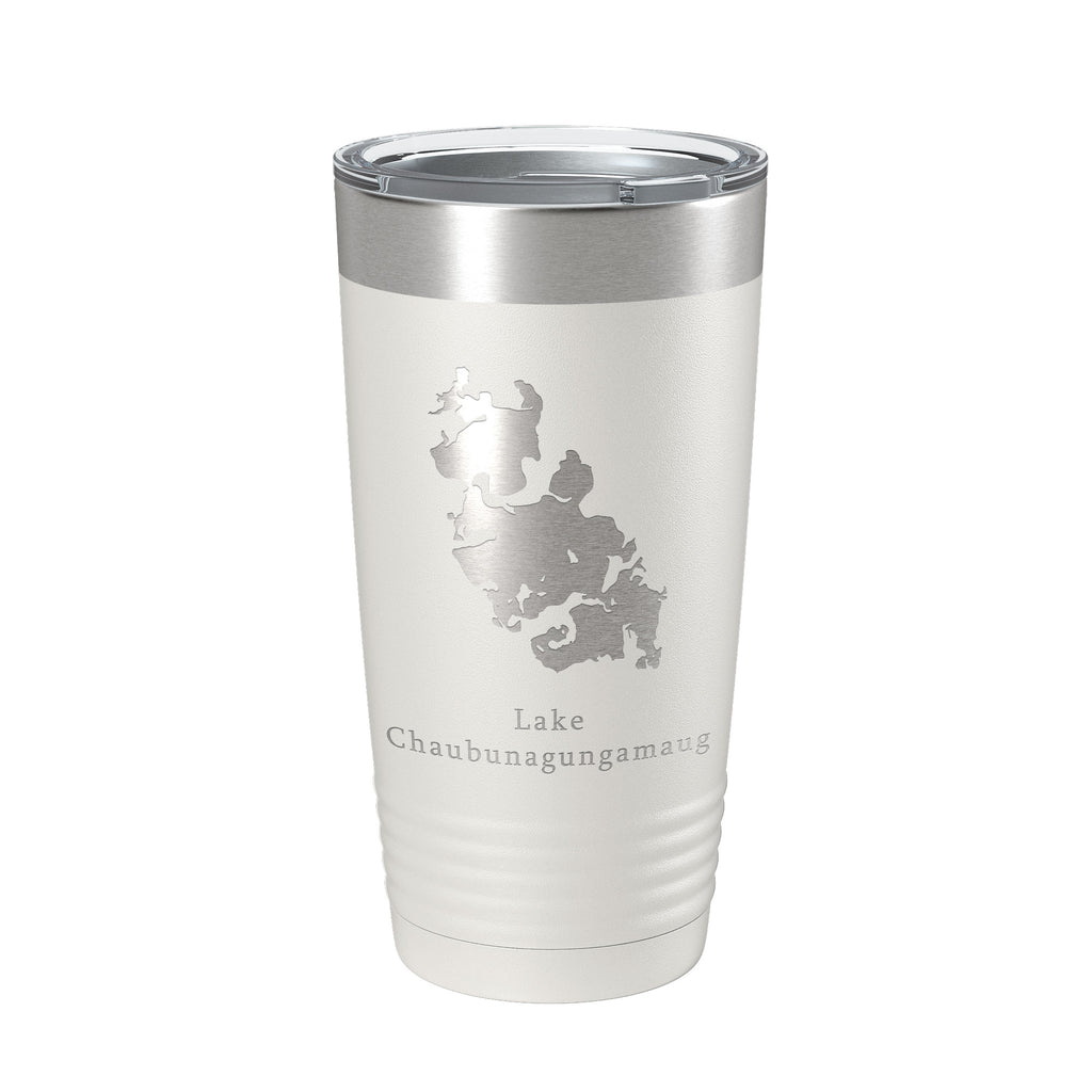 Lake Chaubunagungamaug Map Tumbler Travel Mug Insulated Laser Engraved Coffee Cup Massachusetts 20 oz