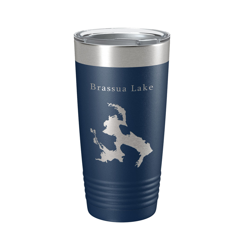 Brassua Lake Map Tumbler Travel Mug Insulated Laser Engraved Coffee Cup Maine Moose River 20 oz