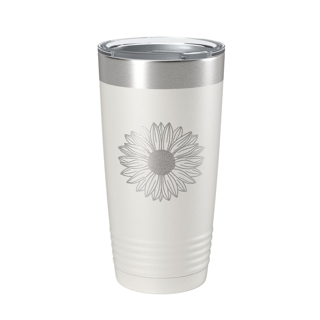 Sunflower Tumbler Sun Flower Gift For Women Travel Mug Insulated Laser Engraved Coffee Cup 20 oz