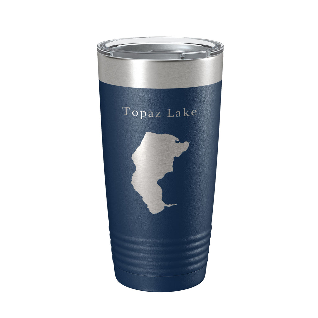 Topaz Lake Map Tumbler Travel Mug Insulated Laser Engraved Coffee Cup California Nevada 20 oz