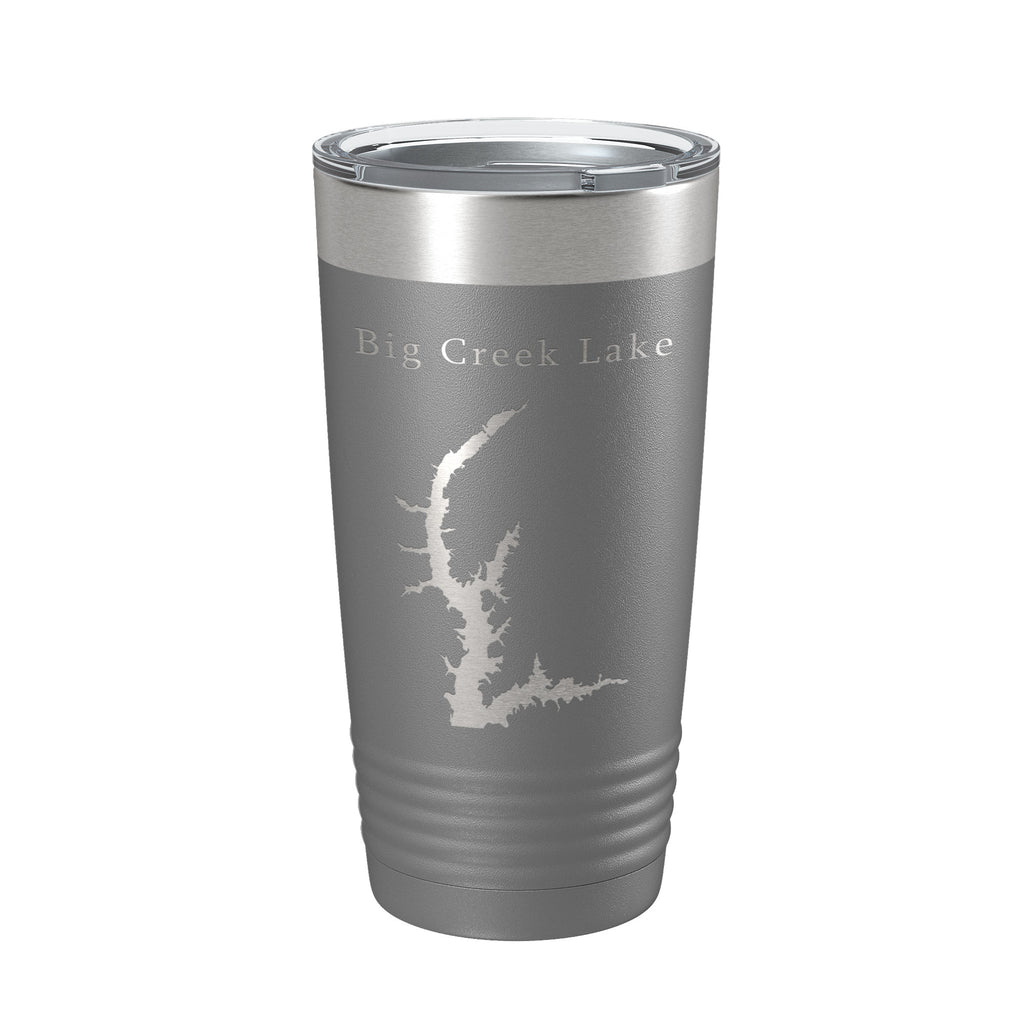 Big Creek Lake Map Tumbler Travel Mug Insulated Laser Engraved Coffee Cup Alabama 20 oz