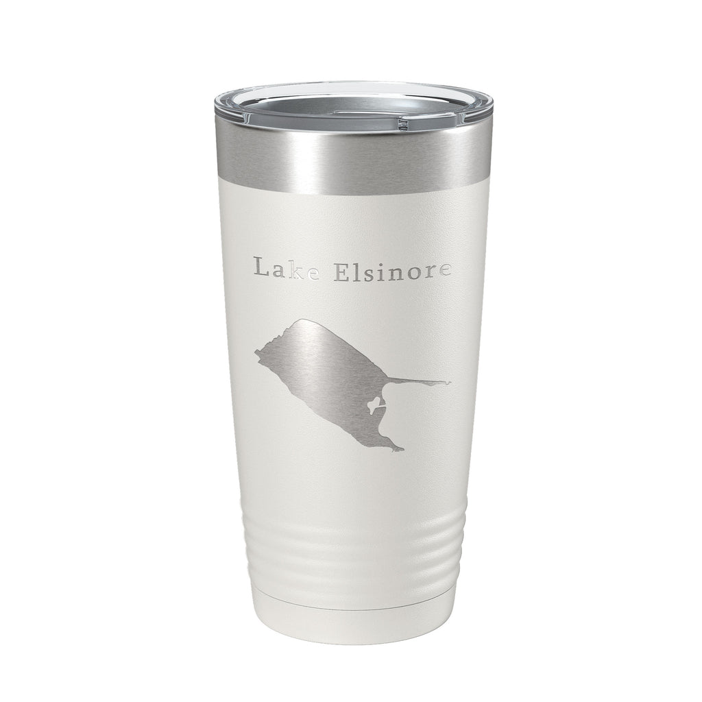 Lake Elsinore Map Tumbler Travel Mug Insulated Laser Engraved Coffee Cup California 20 oz