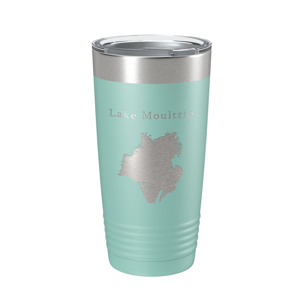 Lake Moultrie Map Tumbler Travel Mug Insulated Laser Engraved Coffee Cup South Carolina 20 oz