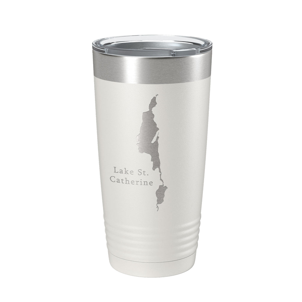 Lake St. Catherine Map Tumbler Travel Mug Insulated Laser Engraved Coffee Cup Vermont 20 oz