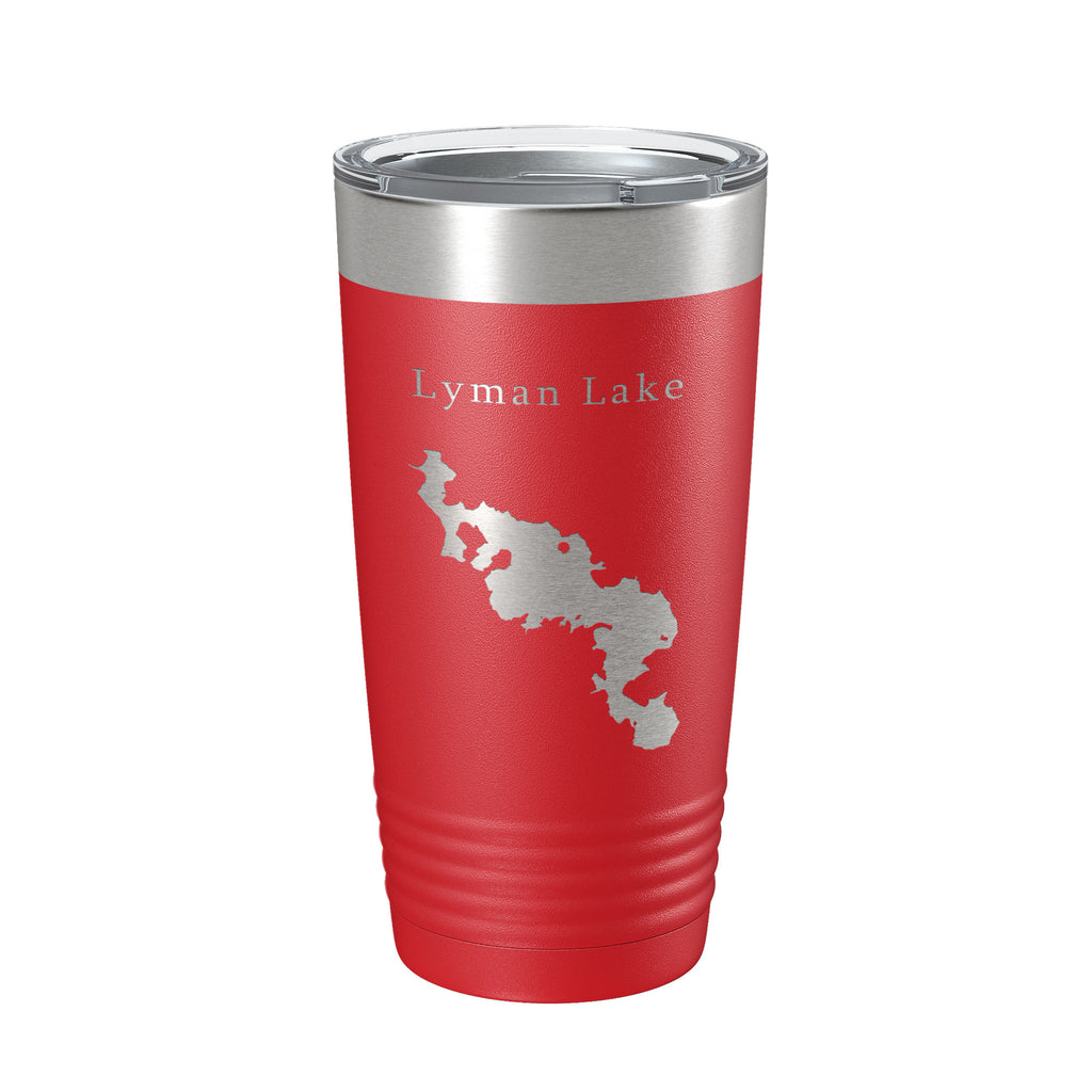 Lyman Lake Map Tumbler Travel Mug Insulated Laser Engraved Coffee Cup Arizona 20 oz