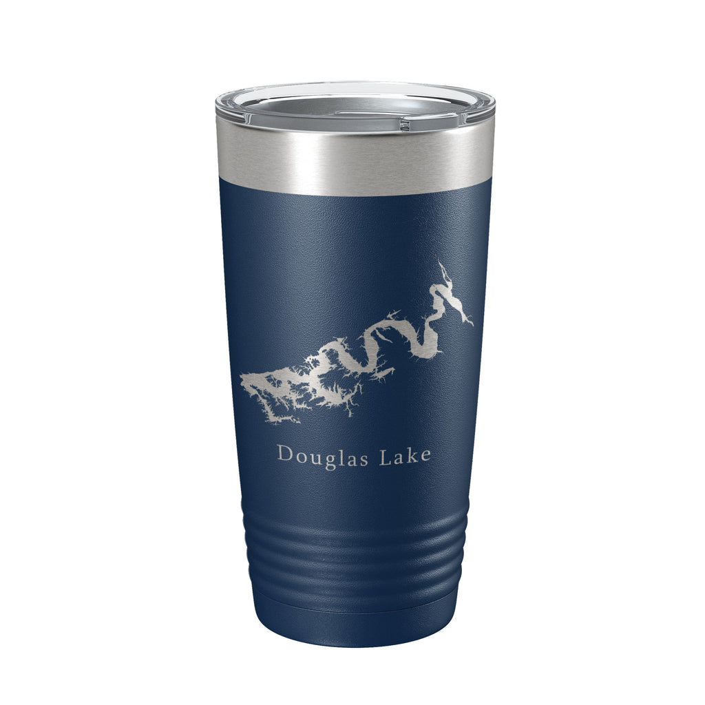 Douglas Lake Map Tumbler Travel Mug Insulated Laser Engraved Coffee Cup Tennessee 20 oz