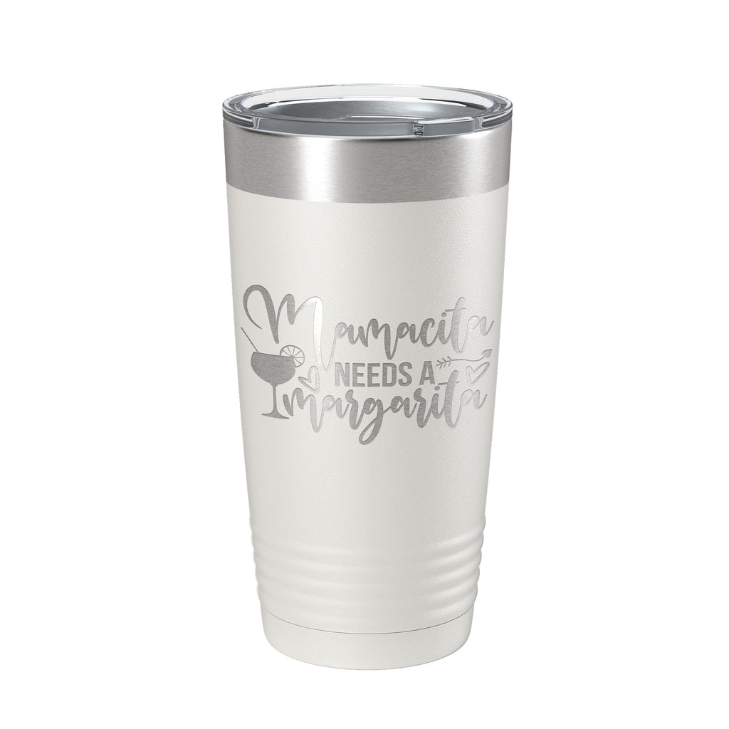 Mamacita Needs A Margarita Tumbler Funny Mom Travel Mug Mother's Day Gift Insulated Laser Engraved Coffee Cup Momma Mama Drink 20 oz