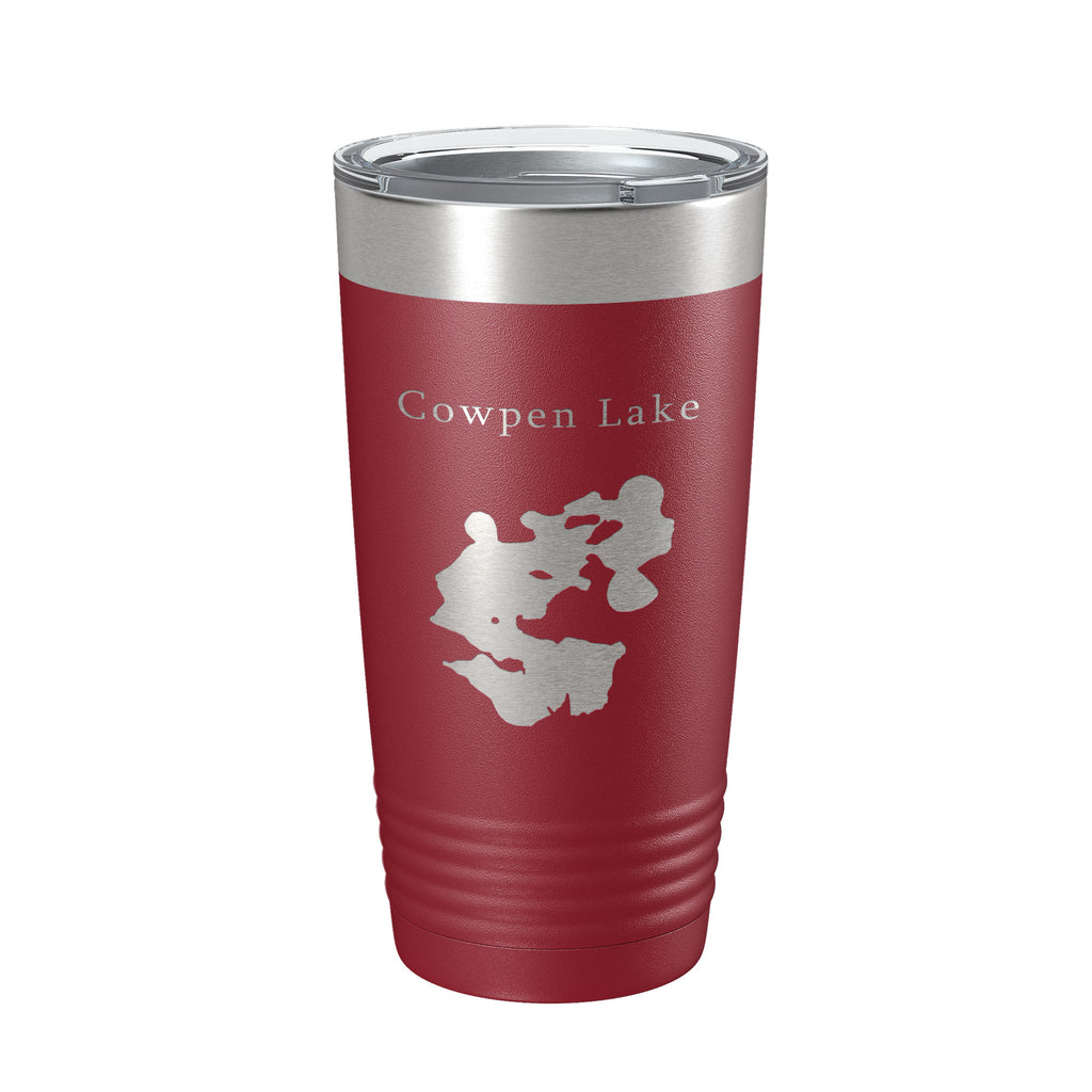 Cowpen Lake Map Tumbler Travel Mug Insulated Laser Engraved Coffee Cup Florida 20 oz