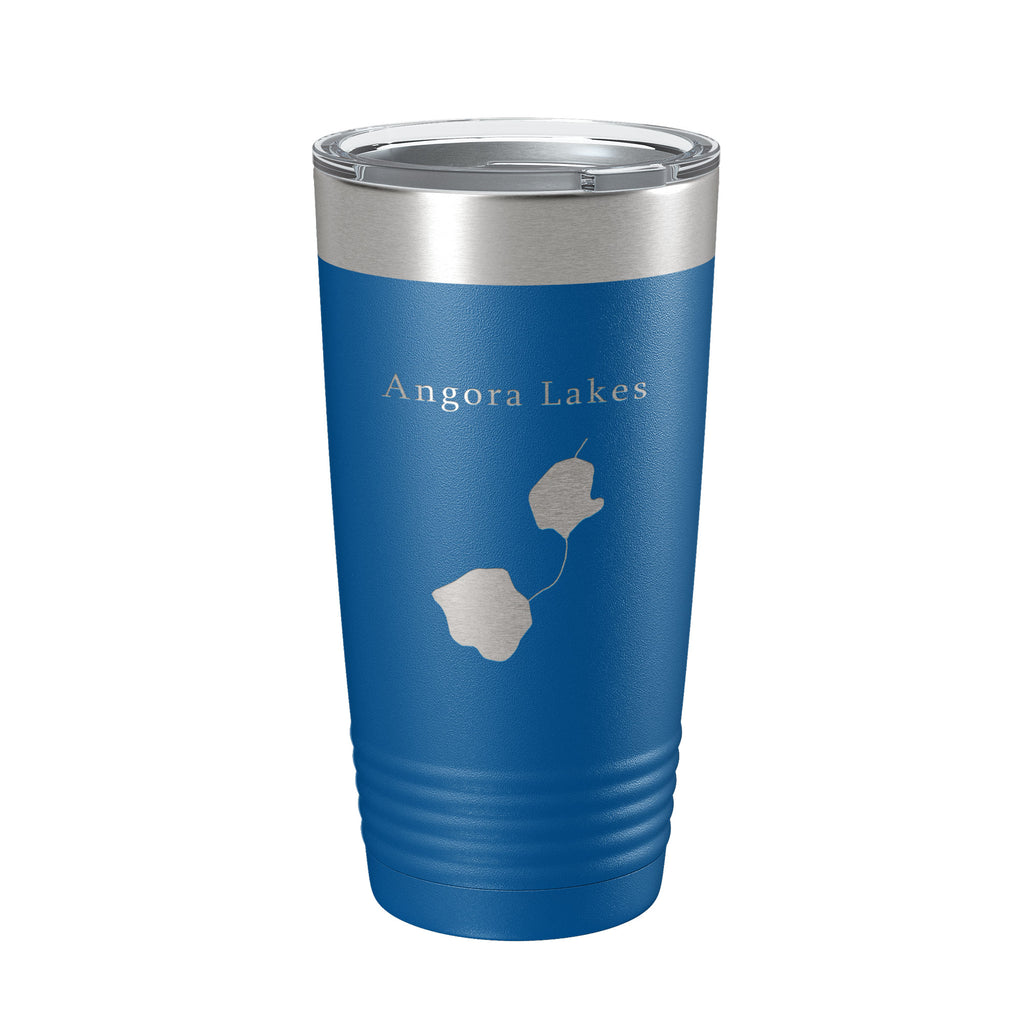 Angora Lakes Map Tumbler Travel Mug Insulated Laser Engraved Coffee Cup California 20 oz