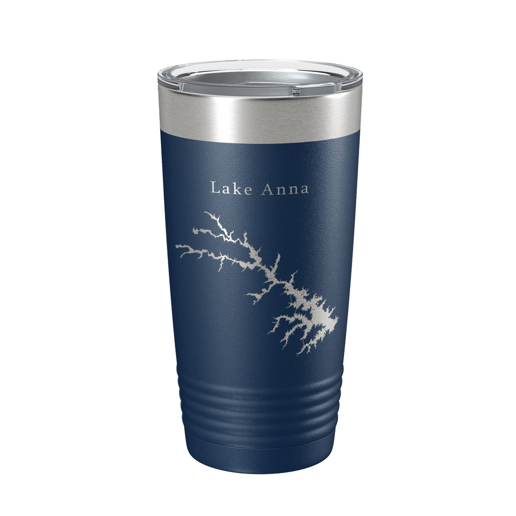 Lake Anna Map Tumbler Travel Mug Insulated Laser Engraved Coffee Cup Virginia 20 oz