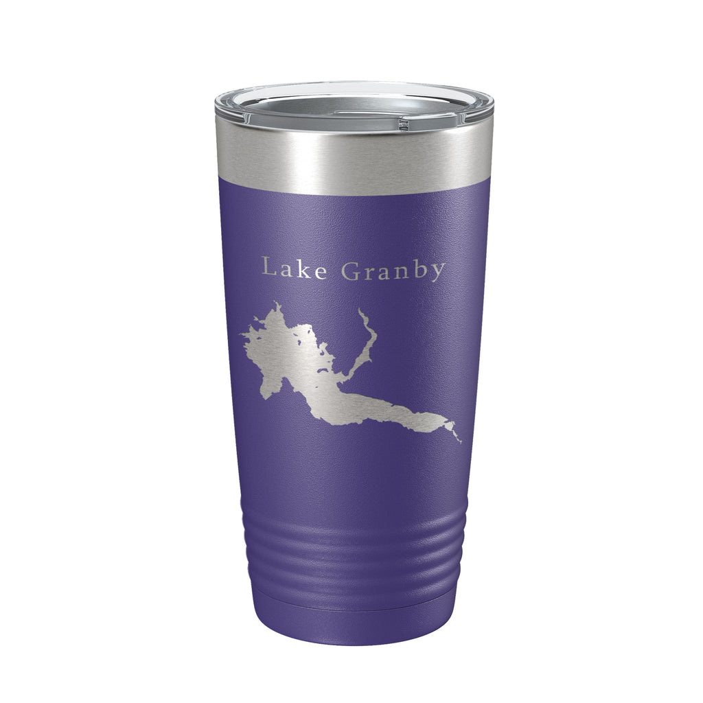 Lake Granby Map Tumbler Travel Mug Insulated Laser Engraved Coffee Cup Colorado 20 oz