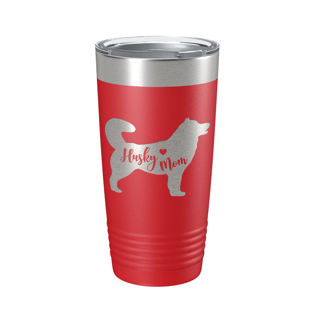 Husky Mom Tumbler Dog Travel Mug Gift Insulated Laser Engraved Coffee Cup 20 oz